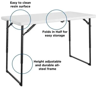 4 ft. Centerfold Adjustable Utility Table