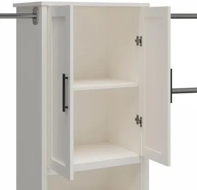 Luxe 2 Door, 2 Drawer Closet Tower with 3 Adjustable Clothing Rods