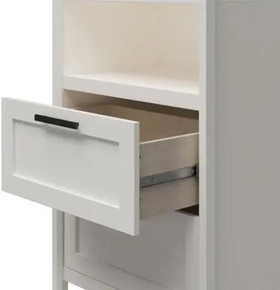 Luxe 2 Door, 2 Drawer Closet Tower with 3 Adjustable Clothing Rods