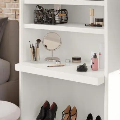 Luxe 5-Shelf Closet Vanity Tower