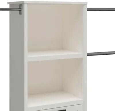 Luxe 4 Drawers and 3 Adjustable Clothing Rod Closet Tower