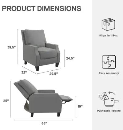 Randen Sleek Pushback Recliner