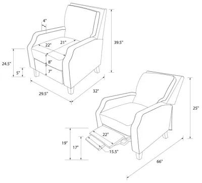 Randen Sleek Pushback Recliner