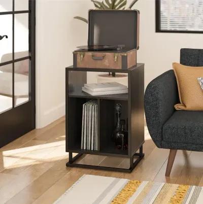 Regal Turntable Stand with 3 Open Cubbies