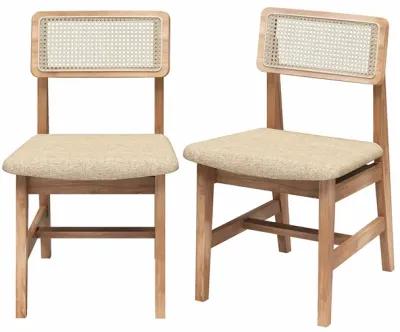 Eleni Cane Dining Chairs, Set of 2