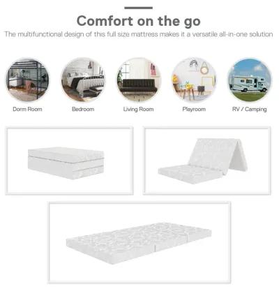 Olee 4-Inch Tri-Fold Folding Mattress