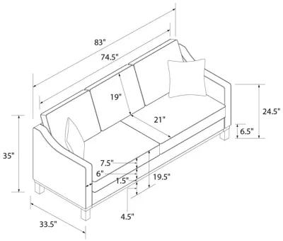 Brooklyn Upholstered Wood Base Sofa