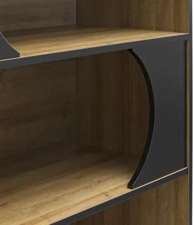 Delmar Retro 2-Tone Bookcase