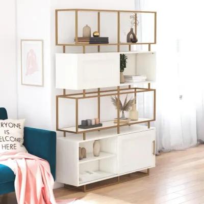 Goldie Modern Contemporary Bookcase Room Divider