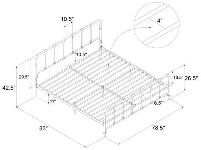 Farmhouse Metal Bed