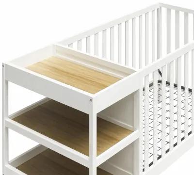 Ema 3-in-1 Convertible Crib & Changer Combo