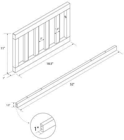 Universal Daybed and Toddler Rail