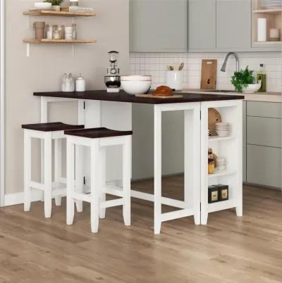 Jorden 3 Piece Counter Height Drop-Leaf Dining Set