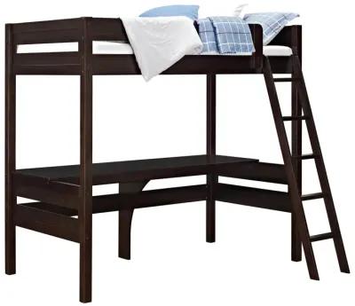 Harlan Twin Size Loft Bed with Desk and Ladder