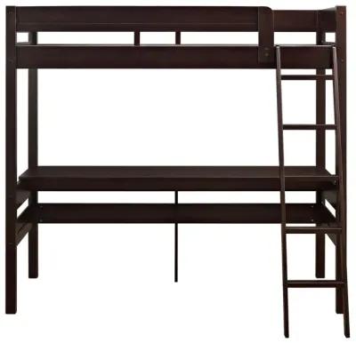 Harlan Twin Size Loft Bed with Desk and Ladder