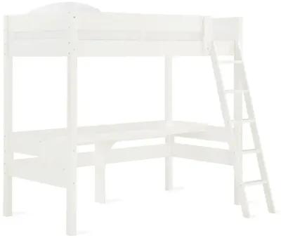 Harlan Twin Size Loft Bed with Desk and Ladder