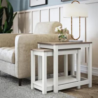 Chapel Hill Rustic Farmhouse Nesting Table 2-Piece Set