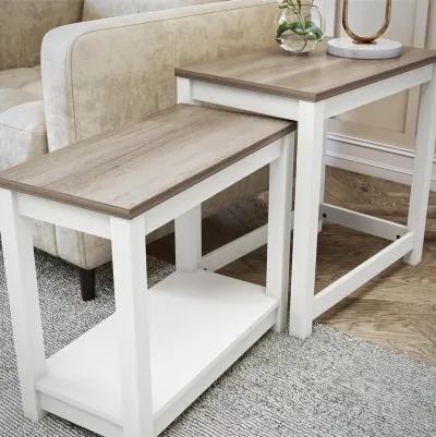 Chapel Hill Rustic Farmhouse Nesting Table 2-Piece Set