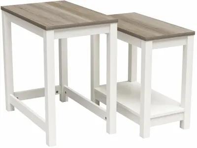 Chapel Hill Rustic Farmhouse Nesting Table 2-Piece Set