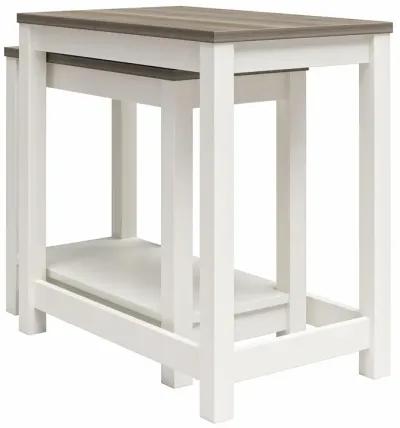 Chapel Hill Rustic Farmhouse Nesting Table 2-Piece Set