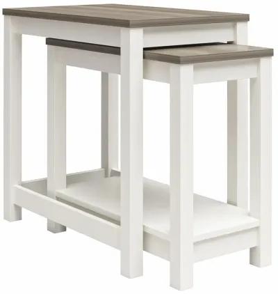 Chapel Hill Rustic Farmhouse Nesting Table 2-Piece Set