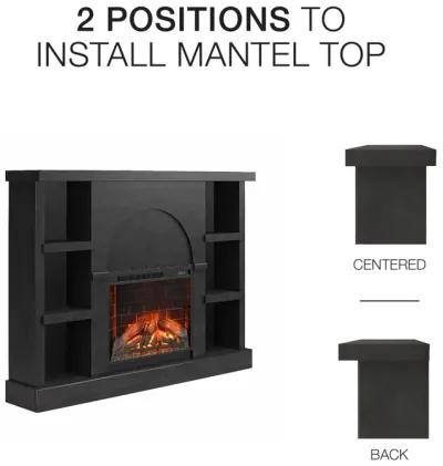 Winston Fireplace Mantel with Built-in Bookshelves