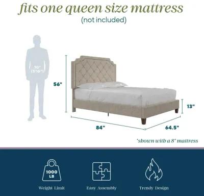 Eloise Chenille Upholstered Platform Bed