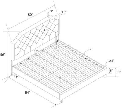 Eloise Chenille Upholstered Platform Bed