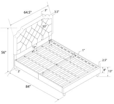 Eloise Chenille Upholstered Platform Bed