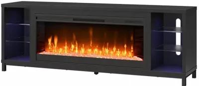 Lumina Modern Multi-Color Electric Fireplace Media Console with Crystals for TVs up to 70"