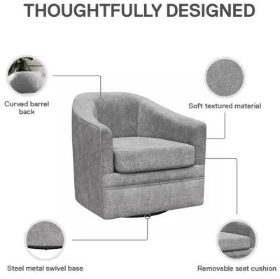 Remily Textured Swivel Accent Chair