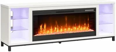 Lumina Modern Multi-Color Electric Fireplace Media Console with Crystals for TVs up to 70"