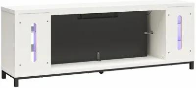 Lumina Modern Multi-Color Electric Fireplace Media Console with Crystals for TVs up to 70"