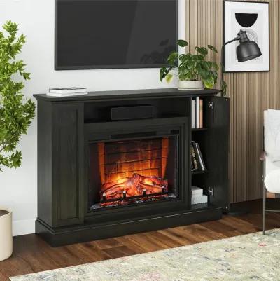 Pendleton Multi-Colored Electric Fireplace Mantel TV Stand with Storage for TVs up to 65"