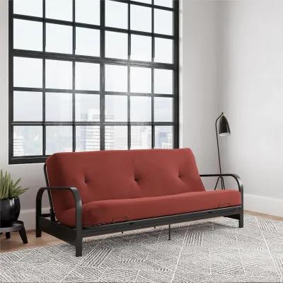 Cleo Black Metal Arm Full Size Futon Frame