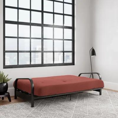 Cleo Black Metal Arm Full Size Futon Frame