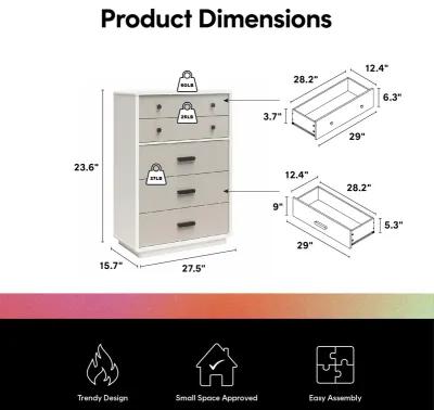 Valencia Tall 5 Drawer Dresser