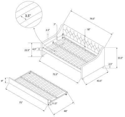 Her Majesty Daybed and Trundle Set