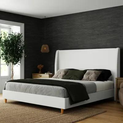 Tess Upholstered Bed with Wingback Headboard