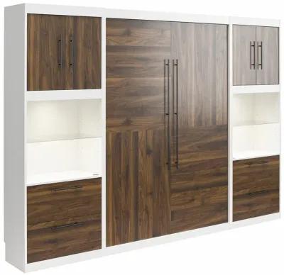 Pinnacle Murphy Bed with 2 Side Cabinets & Touch Sensor LED Lighting