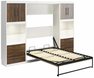 Pinnacle Murphy Bed with 2 Side Cabinets & Touch Sensor LED Lighting