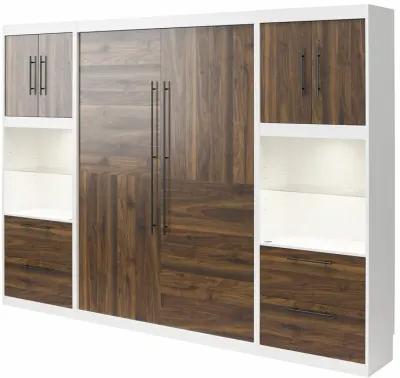 Pinnacle Murphy Bed with 2 Side Cabinets & Touch Sensor LED Lighting