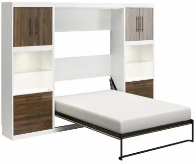 Pinnacle Murphy Bed with 2 Side Cabinets & Touch Sensor LED Lighting