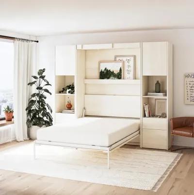 Greenwich Murphy Bed with Gallery Shelf and Touch Sensor LED Lighting