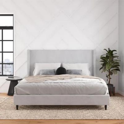 Eveline Upholstered Wingback Bed