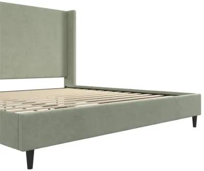 Eveline Upholstered Wingback Bed