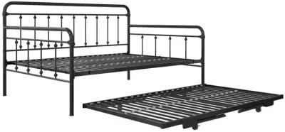 Locky Metal Daybed with Pop Up Trundle Bed