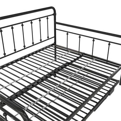 Locky Metal Daybed with Pop Up Trundle Bed