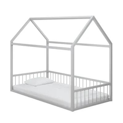 Skyler Metal House Bed with Rail