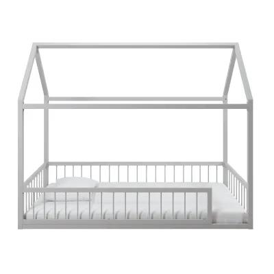 Skyler Metal House Bed with Rail